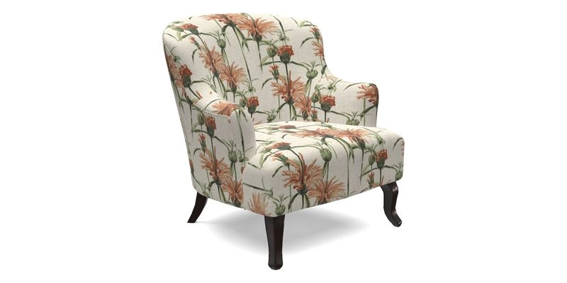 Grassington Chair in Floral Linen Lily Pad Vermillion