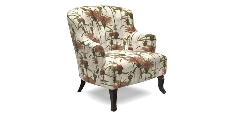 Grassington Chair in Floral Linen Lily Pad Vermillion