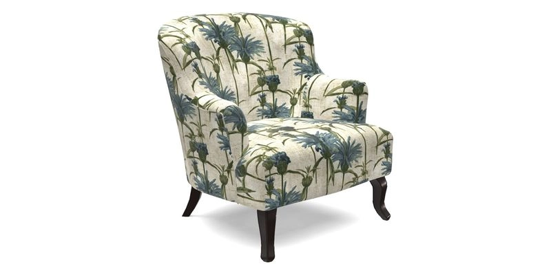 Grassington Chair in Floral Linen Lily Pad Vermillion