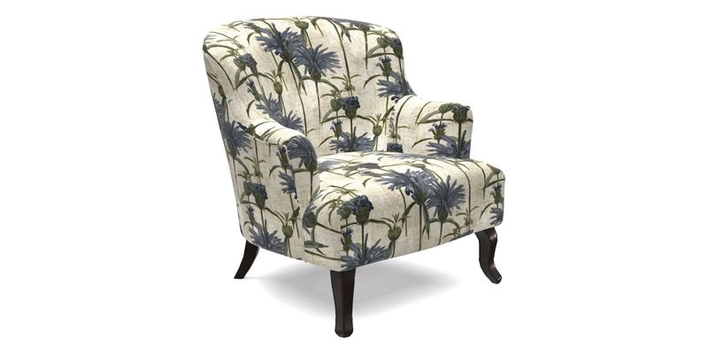 Grassington Chair in Floral Linen Lily Pad Vermillion