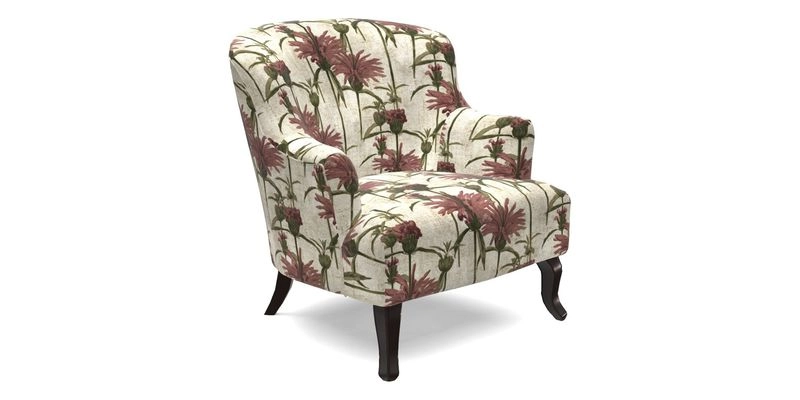 Grassington Chair in Floral Linen Lily Pad Vermillion