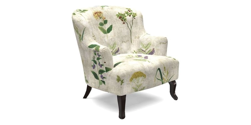 Grassington Chair in Floral Linen Lily Pad Vermillion