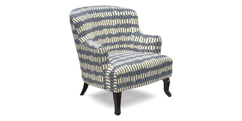 Grassington Chair in Floral Linen Lily Pad Vermillion