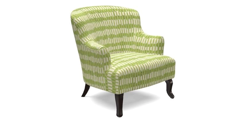 Grassington Chair in Floral Linen Lily Pad Vermillion