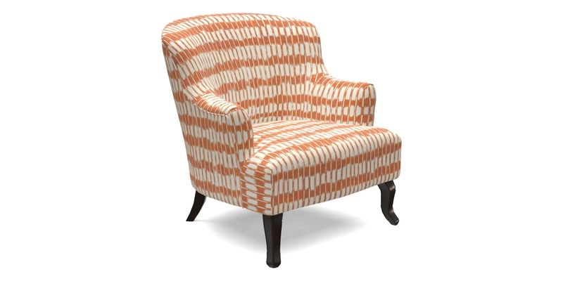 Grassington Chair in Floral Linen Lily Pad Vermillion