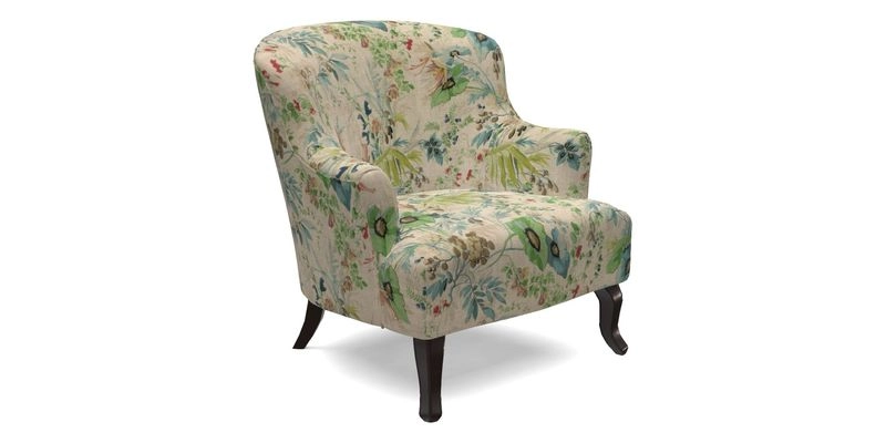 Grassington Chair in Floral Linen Lily Pad Vermillion