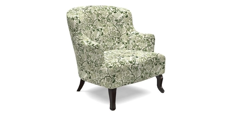 Grassington Chair in Floral Linen Lily Pad Vermillion