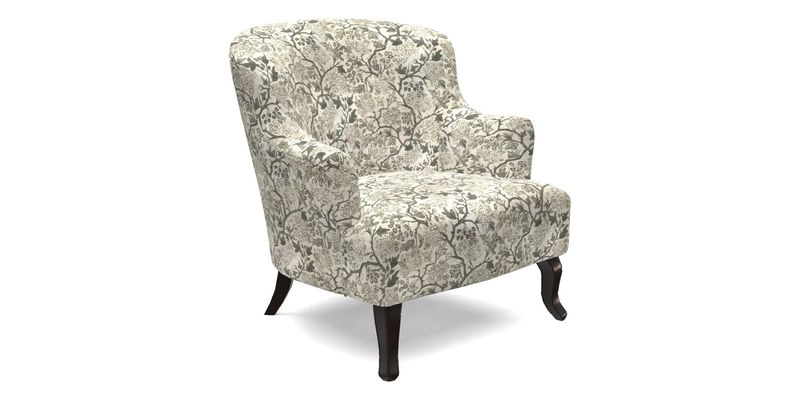 Grassington Chair in Floral Linen Lily Pad Vermillion