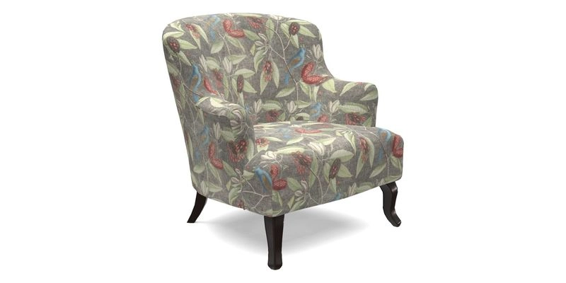 Grassington Chair in Floral Linen Lily Pad Vermillion