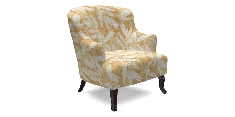 Grassington Chair in Floral Linen Lily Pad Vermillion