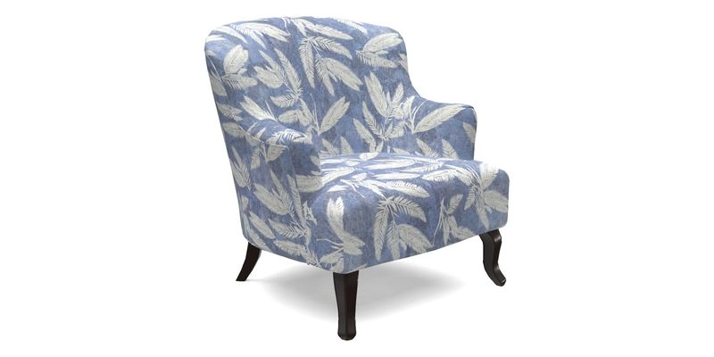 Grassington Chair in Floral Linen Lily Pad Vermillion