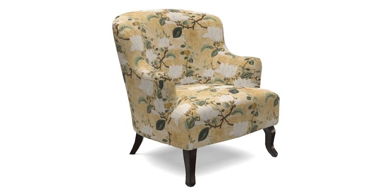 Grassington Chair in Floral Linen Lily Pad Vermillion