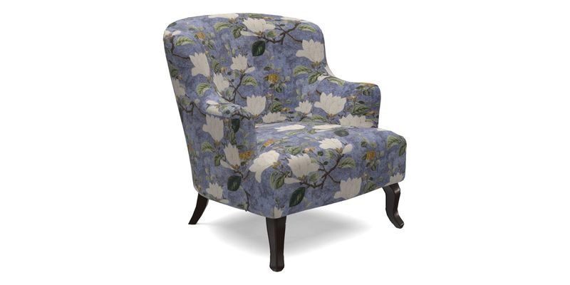 Grassington Chair in Floral Linen Lily Pad Vermillion
