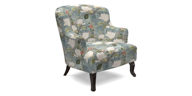 Grassington Chair in Floral Linen Lily Pad Vermillion