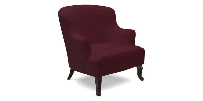 Grassington Chair in Floral Linen Lily Pad Vermillion