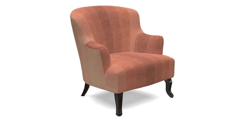 Grassington Chair in Floral Linen Lily Pad Vermillion