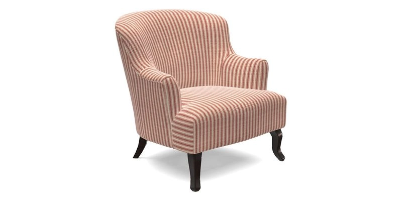 Grassington Chair in Floral Linen Lily Pad Vermillion