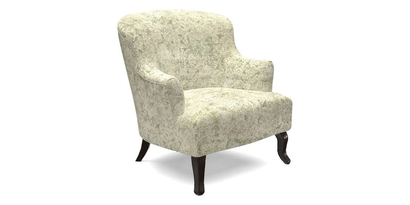 Grassington Chair in Floral Linen Lily Pad Vermillion