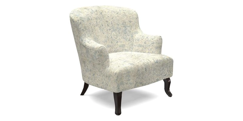 Grassington Chair in Floral Linen Lily Pad Vermillion