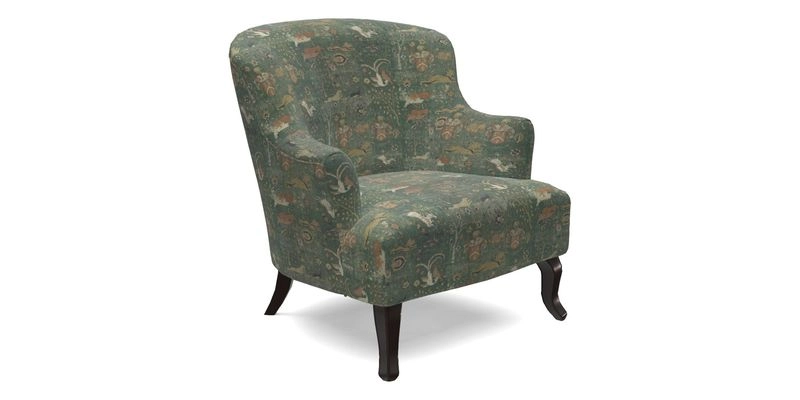 Grassington Chair in Floral Linen Lily Pad Vermillion