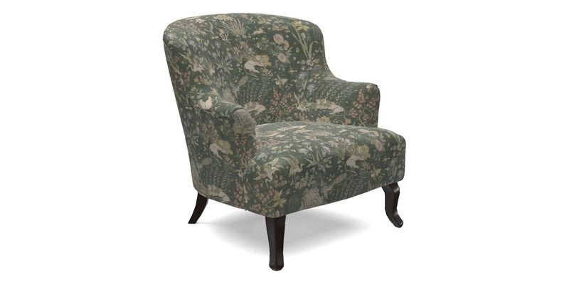 Grassington Chair in Floral Linen Lily Pad Vermillion