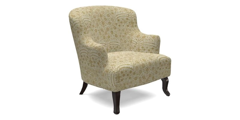 Grassington Chair in Floral Linen Lily Pad Vermillion
