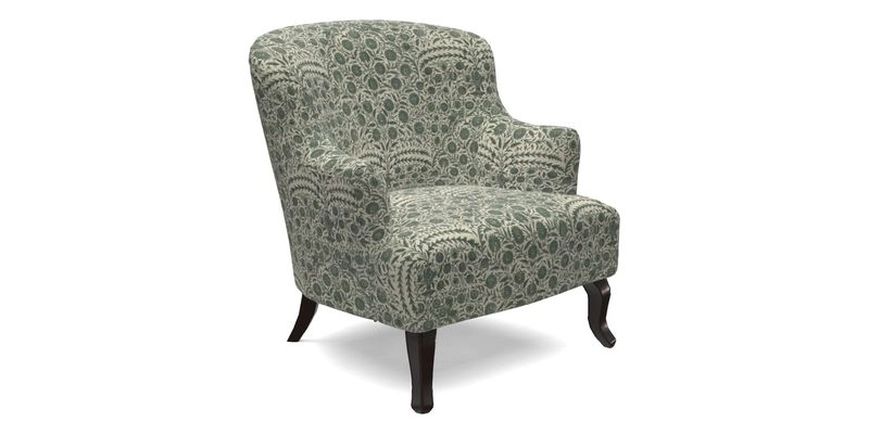 Grassington Chair in Floral Linen Lily Pad Vermillion