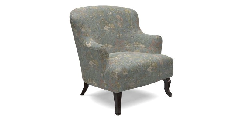 Grassington Chair in Floral Linen Lily Pad Vermillion