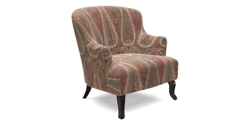 Grassington Chair in Floral Linen Lily Pad Vermillion