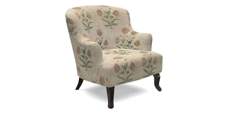 Grassington Chair in Floral Linen Lily Pad Vermillion