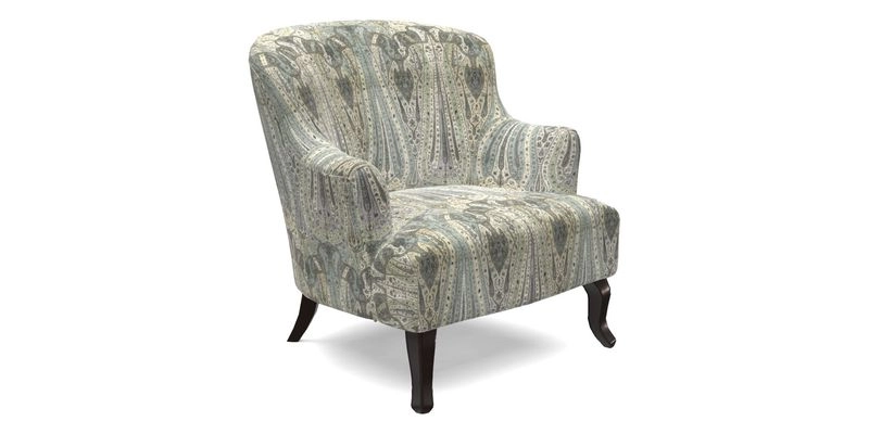 Grassington Chair in Floral Linen Lily Pad Vermillion