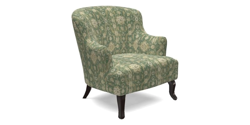 Grassington Chair in Floral Linen Lily Pad Vermillion
