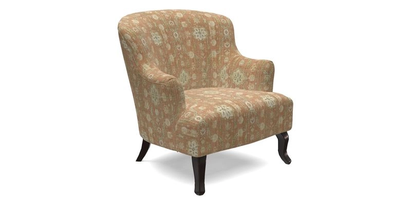 Grassington Chair in Floral Linen Lily Pad Vermillion