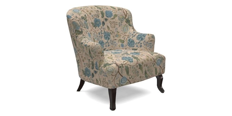 Grassington Chair in Floral Linen Lily Pad Vermillion