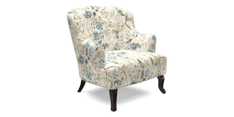 Grassington Chair in Floral Linen Lily Pad Vermillion