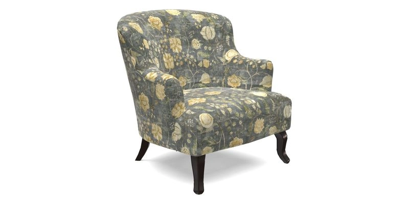 Grassington Chair in Floral Linen Lily Pad Vermillion