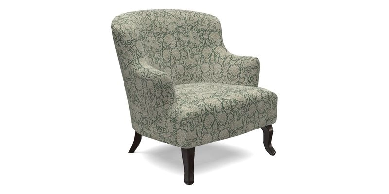 Grassington Chair in Floral Linen Lily Pad Vermillion
