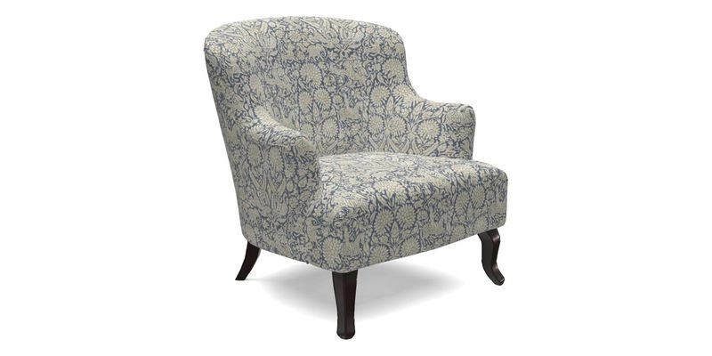 Grassington Chair in Floral Linen Lily Pad Vermillion