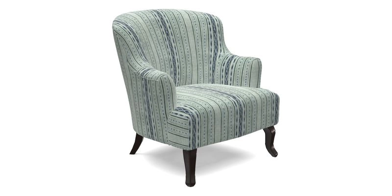 Grassington Chair in Floral Linen Lily Pad Vermillion