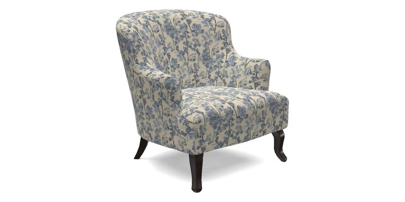 Grassington Chair in Floral Linen Lily Pad Vermillion