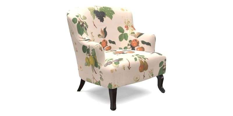 Grassington Chair in Floral Linen Lily Pad Vermillion