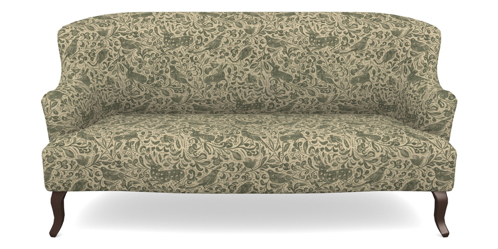 Product photograph of Grassington 3 Seater Sofa In V A Drawn From Nature - Bird And Rabbit - Dark Green from Sofas and Stuff Limited