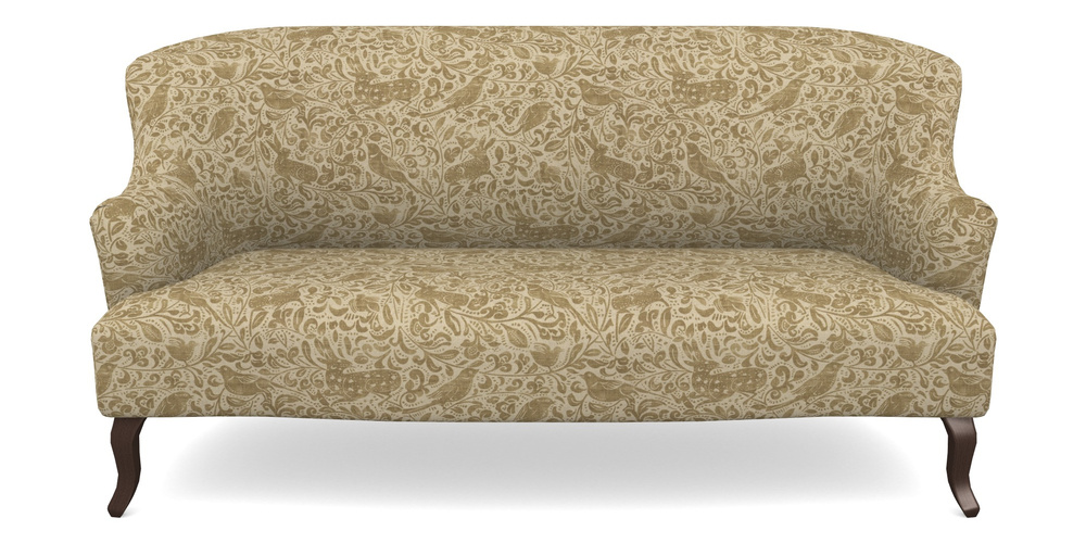 Product photograph of Grassington 3 Seater Sofa In V A Drawn From Nature - Bird And Rabbit - Gold from Sofas and Stuff Limited