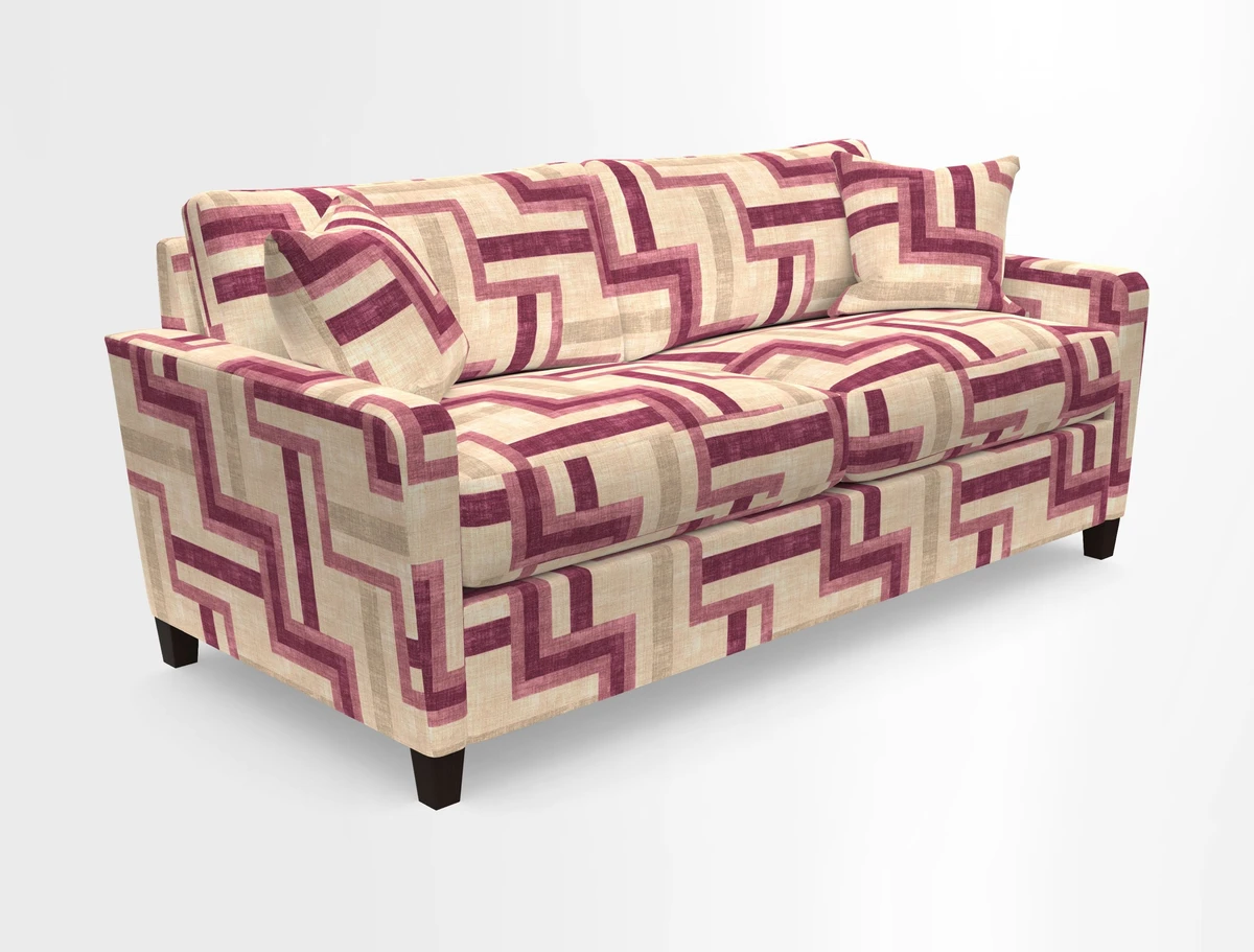 Greenwich 3 seater sofa in Two Tone Plain Biscuit