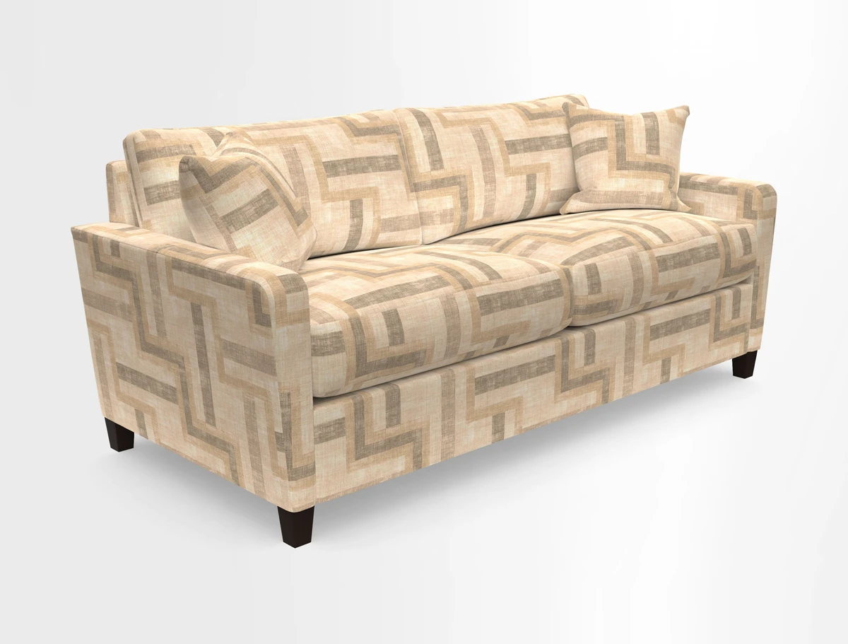 Greenwich 3 seater sofa in Two Tone Plain Biscuit