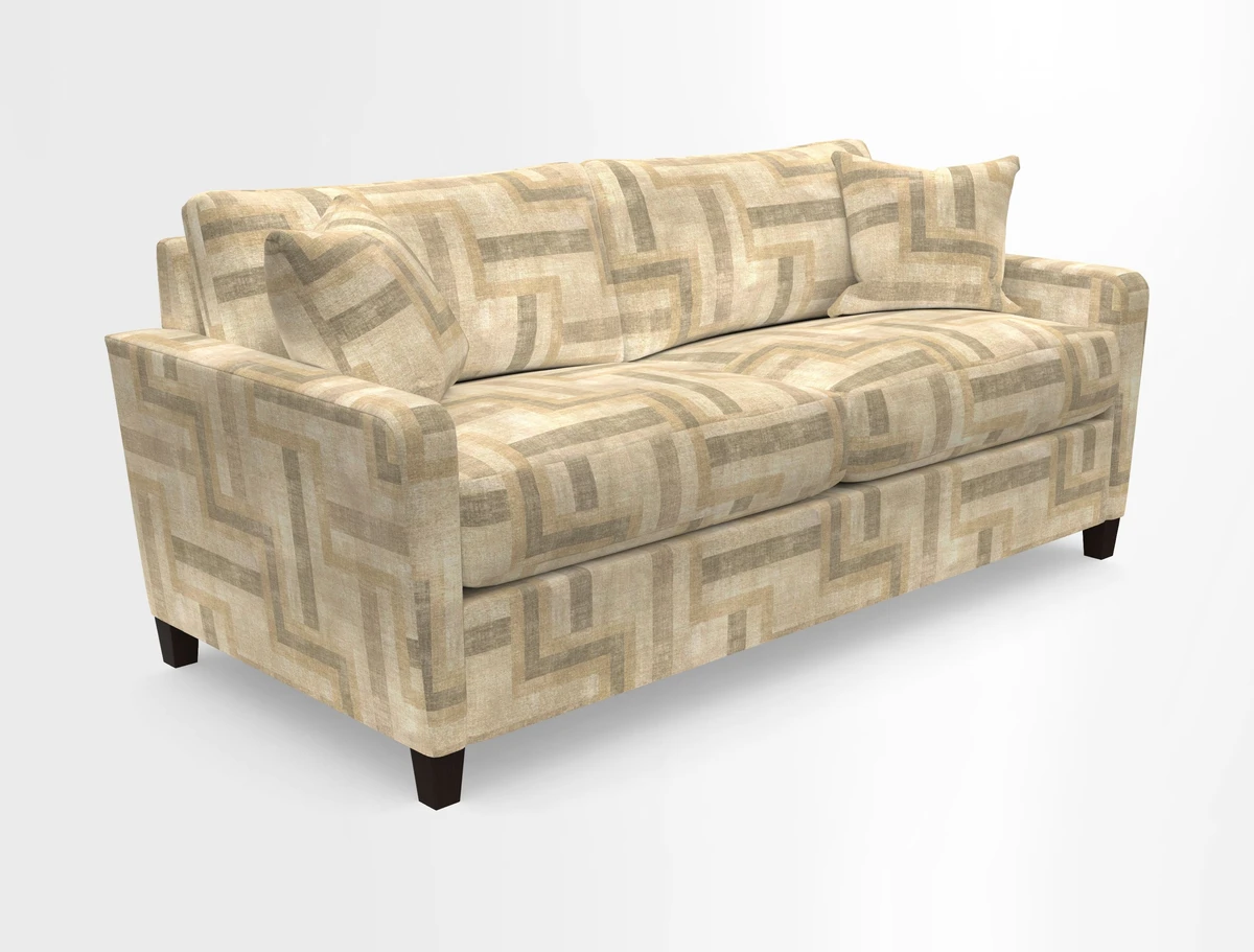 Greenwich 3 seater sofa in Two Tone Plain Biscuit