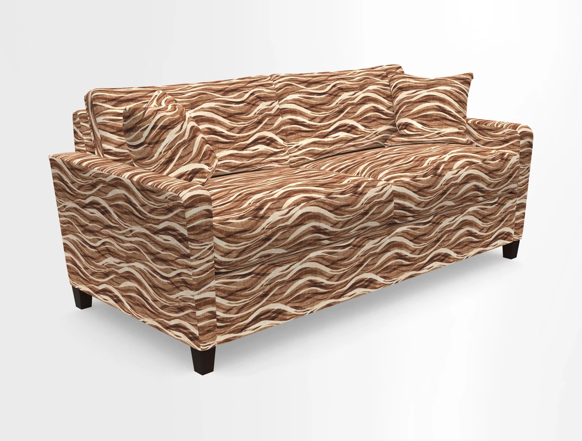 Greenwich 3 seater sofa in Two Tone Plain Biscuit