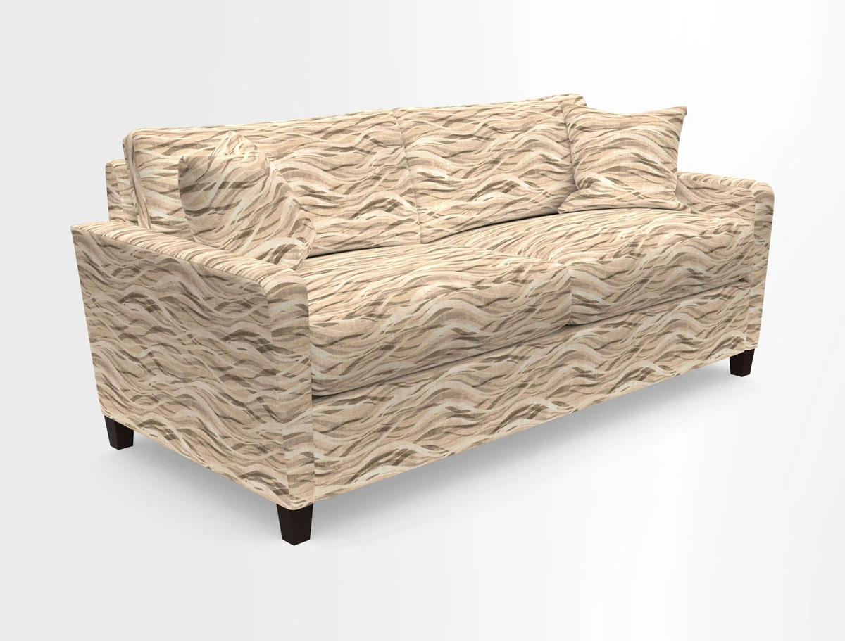 Greenwich 3 seater sofa in Two Tone Plain Biscuit