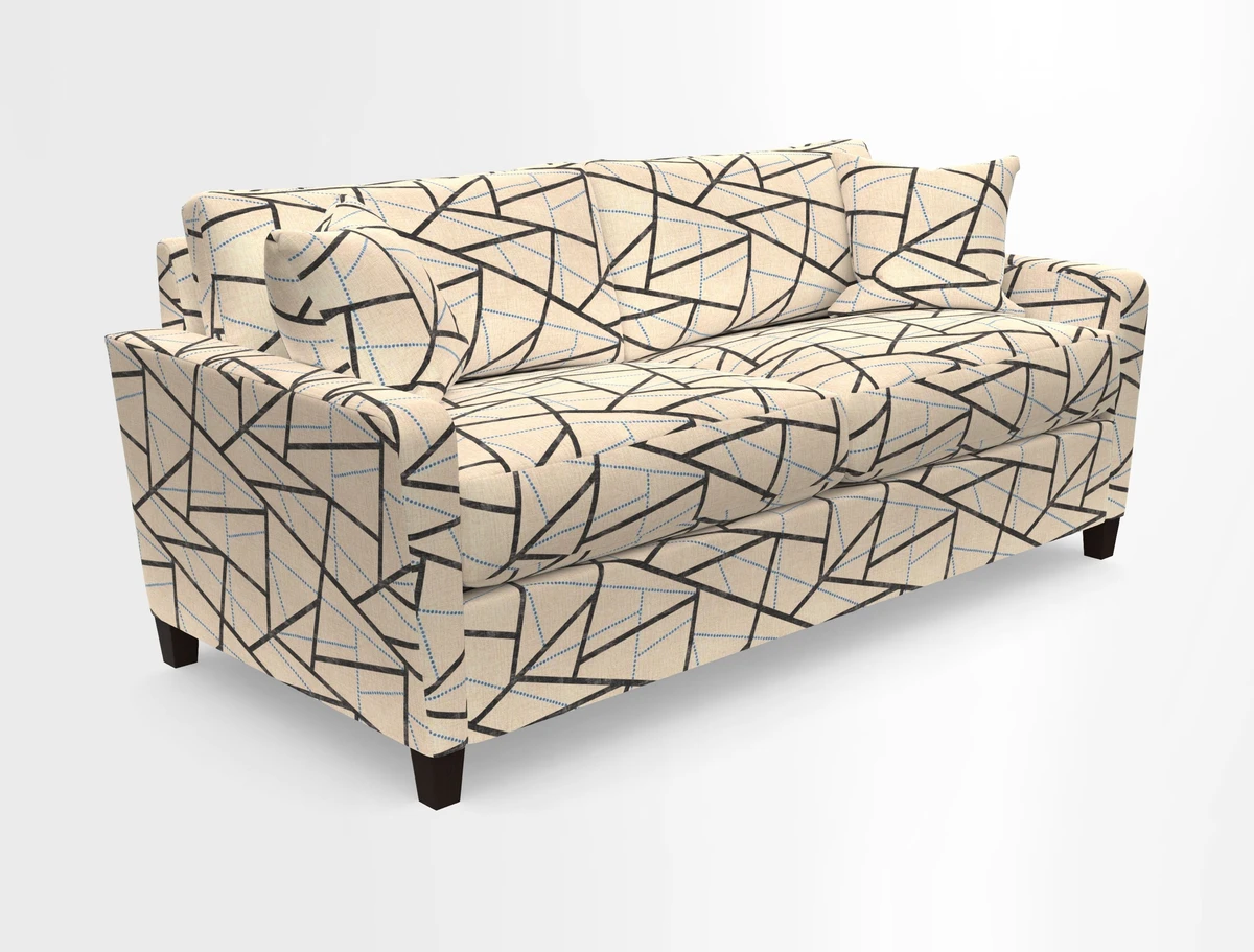 Greenwich 3 seater sofa in Two Tone Plain Biscuit