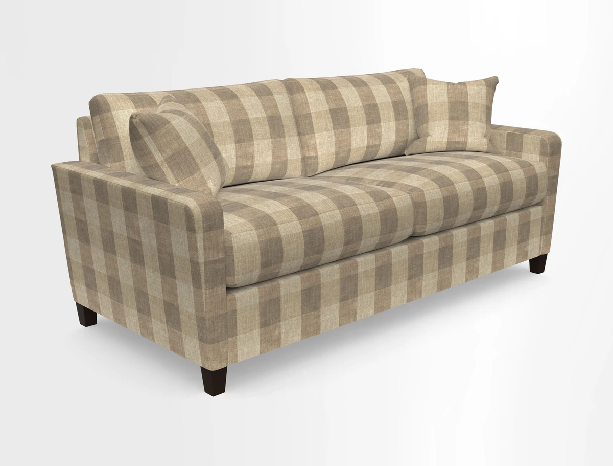 Greenwich 3 seater sofa in Two Tone Plain Biscuit